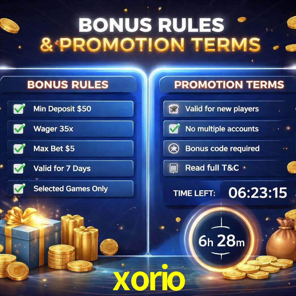 Reglas de promoción xorio y condiciones de bonos explicadas visualmente